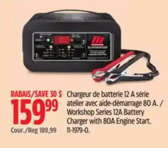 Canadian Tire motomaster Workshop Series 12A Battery Charger with 80A Engine Start offer