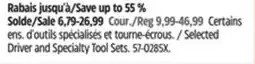 Canadian Tire Mastercraft Selected Driver and Specialty Tool Sets offer