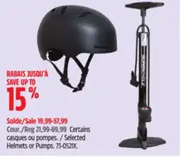 Canadian Tire Supercycle Selected Helmets or Pumps offer