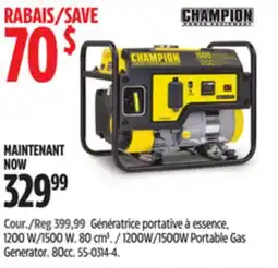 Canadian Tire Champion 1200W/1500W Portable Gas Generator. 80cc offer