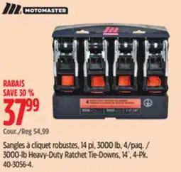 Canadian Tire 3000-lb Heavy-Duty Ratchet Tie-Downs, 14´, 4-Pk offer