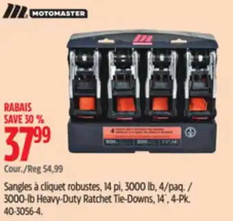 Canadian Tire 3000-lb Heavy-Duty Ratchet Tie-Downs, 14´, 4-Pk offer