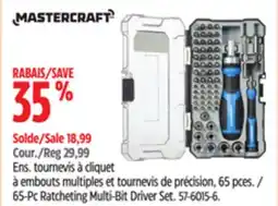 Canadian Tire 65-Pc Ratcheting Multi-Bit Driver Set offer