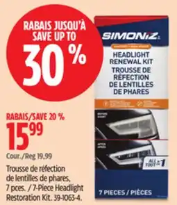 Canadian Tire SIMONIZ 7-Piece Headlight Restoration Kit offer