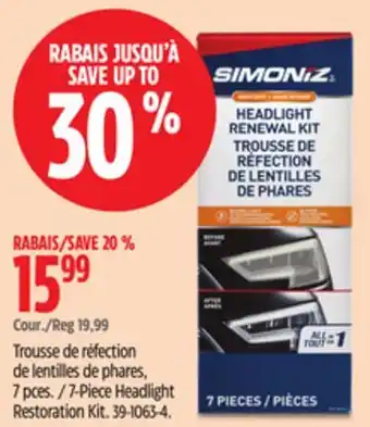 Canadian Tire SIMONIZ 7-Piece Headlight Restoration Kit offer