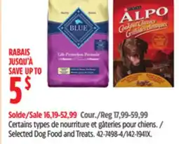 Canadian Tire Purina Selected Dog Food and Treats offer