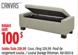 Canadian Tire CANVAS Louisa Storage Ottoman offer
