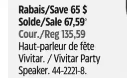 Canadian Tire Vivitar Party Speaker offer