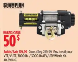 Canadian Tire 3000-lb ATV/UTV Winch Kit CHAMPION offer
