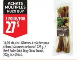 Canadian Tire PAWS UP! Beef Bully Stick Dog Chew Treats offer