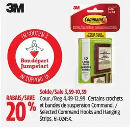 Canadian Tire Selected Command Hooks and Hanging Strips offer
