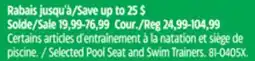 Canadian Tire Selected Pool Seat and Swim Trainers offer