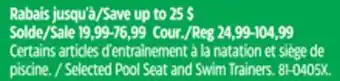 Canadian Tire Selected Pool Seat and Swim Trainers offer