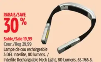 Canadian Tire Interlite Rechargeable Neck Light, 80 Lumens offer