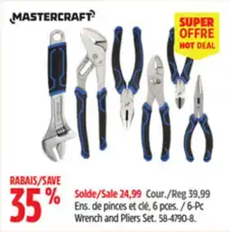 Canadian Tire Mastercraft 6-Pc Wrench and Pliers Set offer