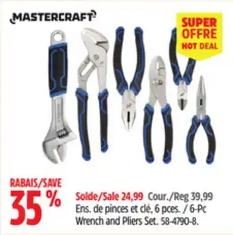 Canadian Tire Mastercraft 6-Pc Wrench and Pliers Set offer