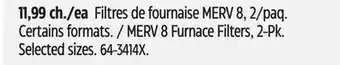 Canadian Tire NOMA MERV 8 Furnace Filters, 2-Pk. Selected sizes offer