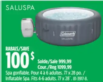 Canadian Tire SaluSpa Inflatable Spa offer