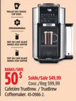Canadian Tire Delonghi TrueBrew Coffeemaker offer