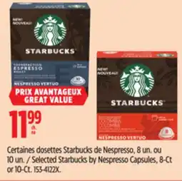 Canadian Tire Selected Starbucks by Nespresso Capsules, 8-Ct or 10-Ct offer