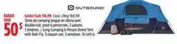 Canadian Tire Outbound Long Camping 6-Person Dome Tent with Rain Fly offer