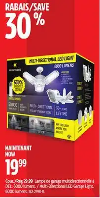 Canadian Tire Bright Living Multi-Directional LED Garage Light offer