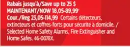 Canadian Tire Selected Home Safety Alarms, Fire Extinguisher and Home Safes offer