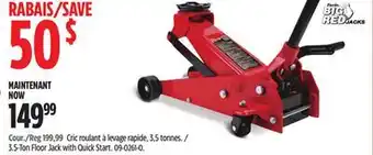 Canadian Tire Big Red 3.5-Ton Floor Jack with Quick Start offer