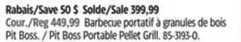 Canadian Tire Pit Boss Portable Pellet Grill offer