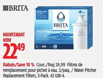 Canadian Tire Brita Water Pitcher Replacement Filters, 3-Pack offer