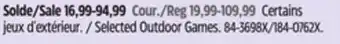 Canadian Tire Selected Outdoor Games offer