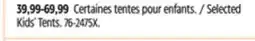 Canadian Tire Selected Kids' Tents offer