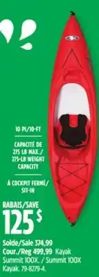 Canadian Tire Pelican Summit 100X Kayak offer