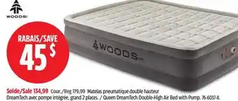 Canadian Tire Woods Queen DreamTech Double-High Air Bed with Pump offer