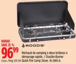 Canadian Tire WOODS Double-Burner Quick Fire Camp Stove offer