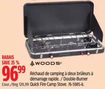 Canadian Tire WOODS Double-Burner Quick Fire Camp Stove offer