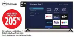 Canadian Tire Westinghouse FHD LED Roku Smart TV offer