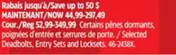 Canadian Tire Schlage Deadbolts, Entry Sets and Locksets offer