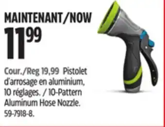 Canadian Tire Yardworks 10-Pattern Aluminum Hose Nozzle offer