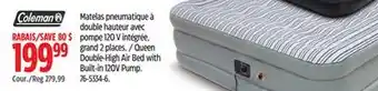 Canadian Tire Coleman Queen Double-High Air Bed with Built-in 120V Pump offer