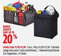 Canadian Tire Selected AutoTrends Car Organizers offer