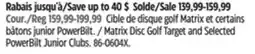 Canadian Tire Matrix Disc Golf Target and Selected PowerBilt Junior Clubs offer