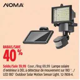 Canadian Tire NOMA LED 180° Outdoor Solar Motion Sensor Light offer