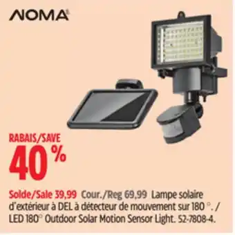 Canadian Tire NOMA LED 180° Outdoor Solar Motion Sensor Light offer