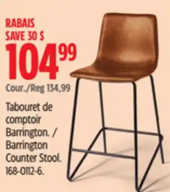 Canadian Tire Canvas Barrington Counter Stool offer