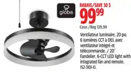 Canadian Tire Globe 20˝ Fandelier offer