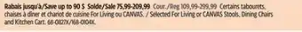 Canadian Tire Selected For Living or CANVAS Stools offer