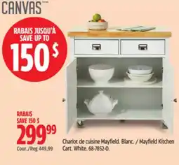 Canadian Tire CANVAS Mayfield Kitchen Cart offer