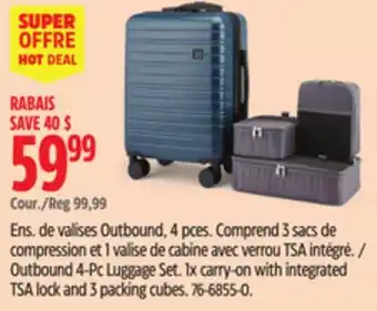 Canadian Tire Outbound 4-Pc Luggage Set offer