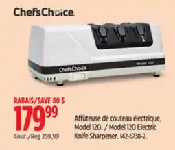 Canadian Tire Chefs Choice Model 120 Electric Knife Sharpener offer